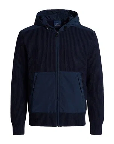 Paul & Shark Man Jacket Navy Size S Virgin Wool, Nylon In Blue