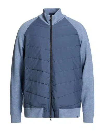 Paul & Shark Man Jacket Slate Blue Size 3xl Virgin Wool, Polyester