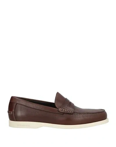 Paul & Shark Man Loafers Chocolate Brown Size 9 Leather