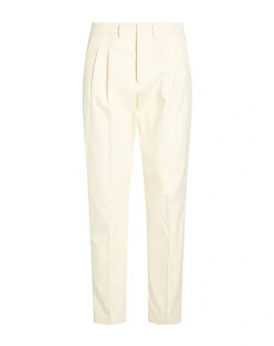 Paul & Shark Man Pants Cream Size 30 Cotton, Virgin Wool, Elastane In Neutral