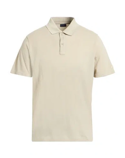 Paul & Shark Man Polo Shirt Beige Size S Cotton In Neutral