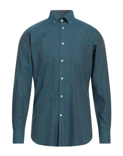 Paul & Shark Man Shirt Pastel Blue Size 15 Cotton