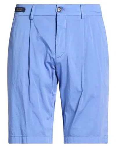 Paul & Shark Man Shorts & Bermuda Shorts Azure Size 30 Cotton, Silk, Elastane In Blue