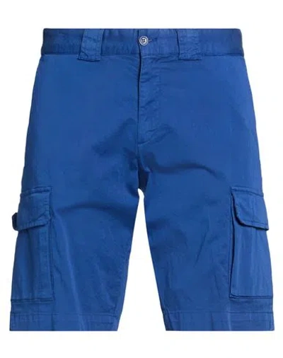 Paul & Shark Man Shorts & Bermuda Shorts Blue Size 32 Cotton, Elastane