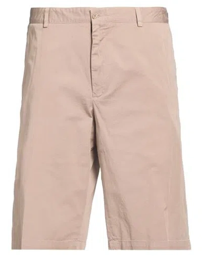 Paul & Shark Man Shorts & Bermuda Shorts Sand Size 46 Cotton, Elastane In Brown