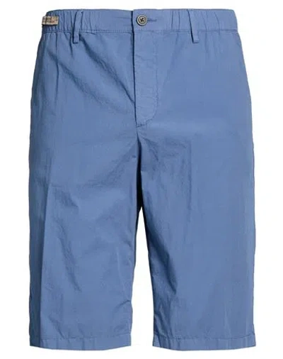 Paul & Shark Man Shorts & Bermuda Shorts Slate Blue Size 38 Cotton