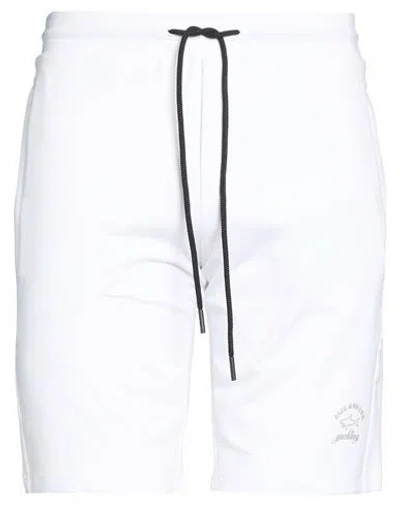 Paul & Shark Man Shorts & Bermuda Shorts White Size L Cotton, Polyester, Elastane