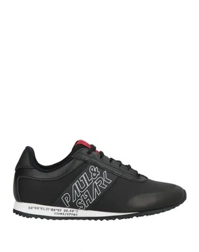 Paul & Shark Man Sneakers Black Size 8 Synthetic Material