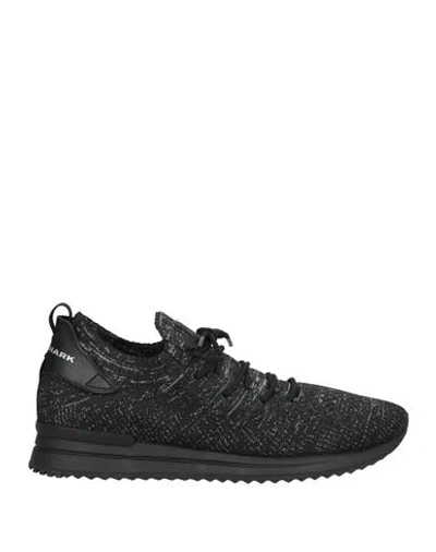 Paul & Shark Man Sneakers Black Size 9 Textile Fibers, Leather In Multi