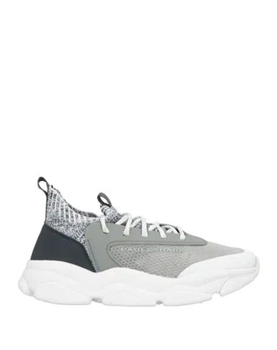 Paul & Shark Man Sneakers Light Grey Size 9 Synthetic Material, Textile Fibers In Gray