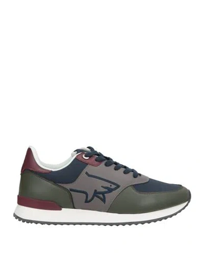 Paul & Shark Man Sneakers Navy Size 9 Leather In Blue