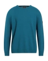 Paul & Shark Man Sweater Deep Teal Size Xxl Virgin Wool, Nylon In Green