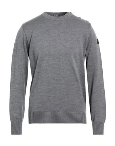 Paul & Shark Man Sweater Grey Size L Virgin Wool In Gray