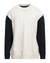Paul & Shark Two-tone Ribbed Jumper In White