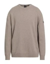Paul & Shark Man Sweater Sand Size Xxl Virgin Wool, Nylon In Neutral