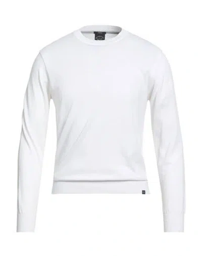 Paul & Shark Man Sweater White Size L Cotton