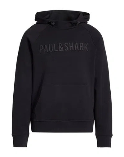 Paul & Shark Man Sweatshirt Black Size M Cotton, Nylon, Elastane