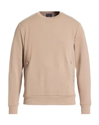 Paul & Shark Man Sweatshirt Camel Size Xxl Polyester, Elastane In Neutral