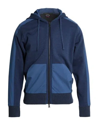 Paul & Shark Man Sweatshirt Navy Size S Cotton, Cashmere, Polyester In Multi