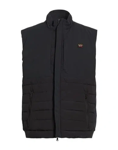 Paul & Shark Man Vest Black Size 3xl Nylon, Elastane