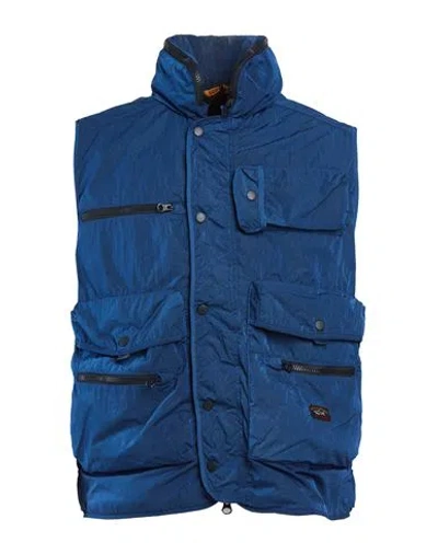 Paul & Shark Man Vest Blue Size M Nylon