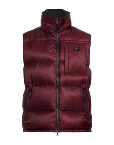 Paul & Shark Man Vest Burgundy Size L Nylon
