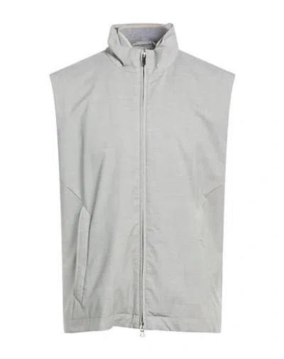 Paul & Shark Man Vest Grey Size L Virgin Wool, Silk In Gray