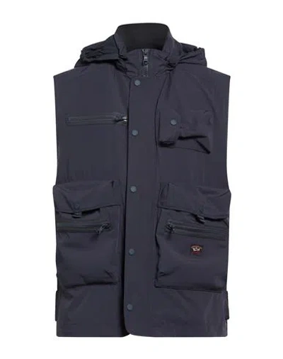 Paul & Shark Man Vest Midnight Blue Size L Polyester, Elastane