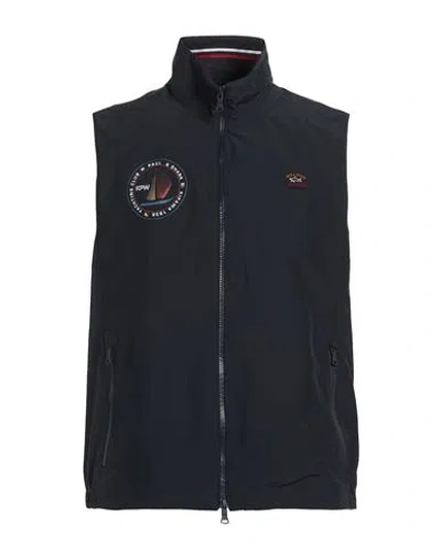 Paul & Shark Man Vest Midnight Blue Size M Polyester