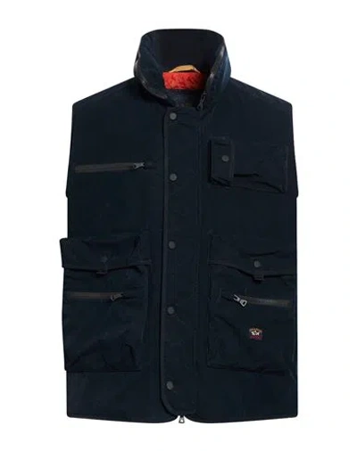 Paul & Shark Man Vest Midnight Blue Size Xl Polyester, Nylon In Black