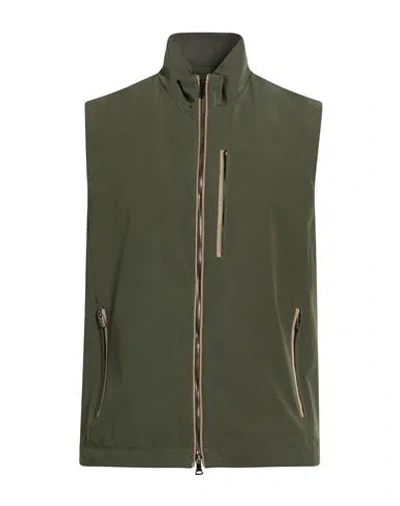 Paul & Shark Man Vest Military Green Size Xxl Polyester, Elastane