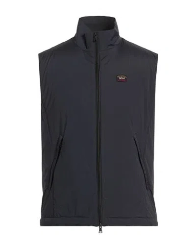 Paul & Shark Man Vest Navy Size Xxl Nylon, Elastane In Black