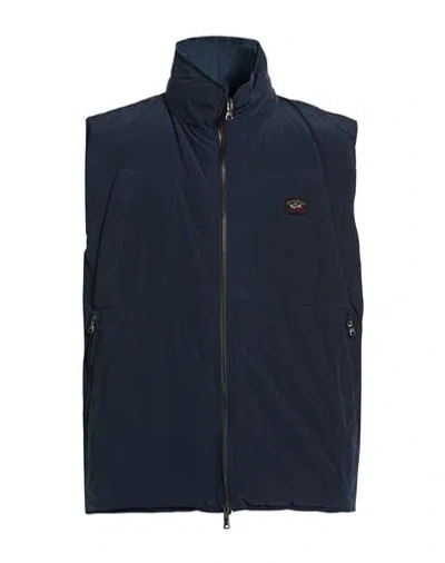 Paul & Shark Man Vest Navy Size Xxl Polyester, Nylon In Blue