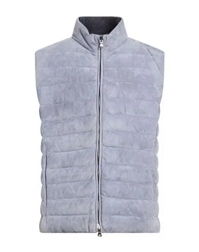Paul & Shark Man Vest Slate Blue Size L Goat Skin