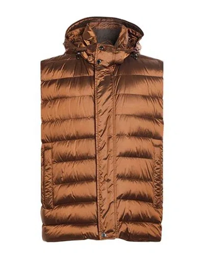 Paul & Shark Man Vest Tan Size Xxl Nylon In Brown