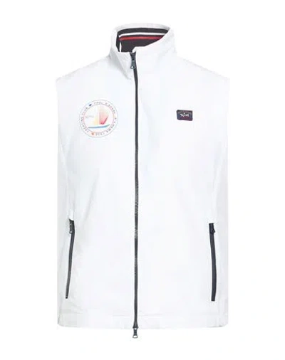 Paul & Shark Man Vest White Size Xxl Polyester
