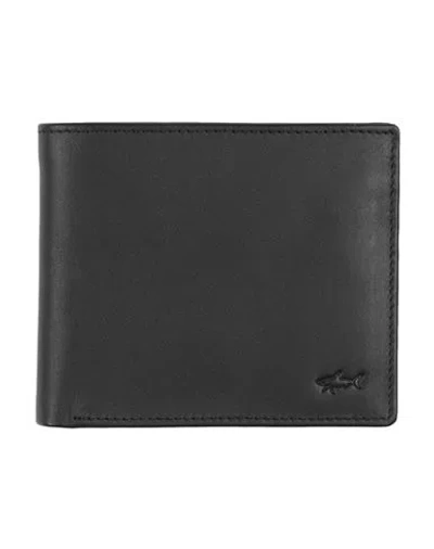 Paul & Shark Man Wallet Black Size - Cow Leather
