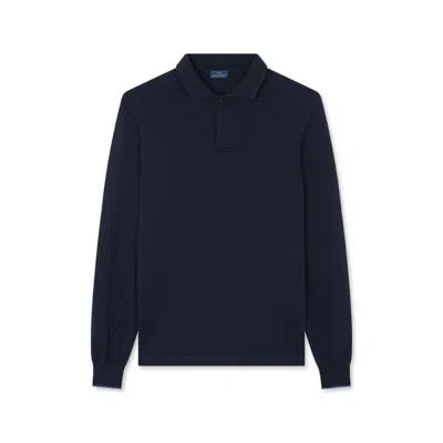 Paul & Shark Merino Extrafine Polo Shirt In Blue