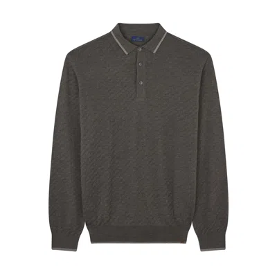 Paul & Shark Merino Extrafine Polo Shirt In Gray