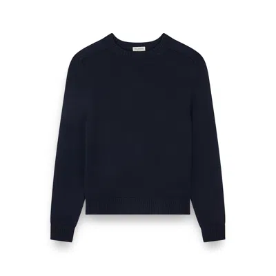Paul & Shark Merino Extrafine Wool Crew Neck Sweater In Blue