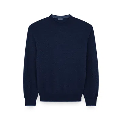 Paul & Shark Merino Extrafine Wool Crewneck Sweater In Blue