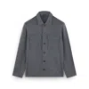 Paul & Shark Merino Extrafine Wool Overshirt In Gray