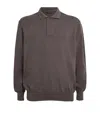 Paul & Shark Merino Wool Long-sleeve Polo Shirt In Brown