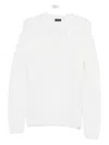 Paul & Shark Cable Knit Crewneck Wool Sweater Clothing In White