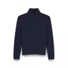 Paul & Shark Merino Wool Turtleneck Sweater In Blue