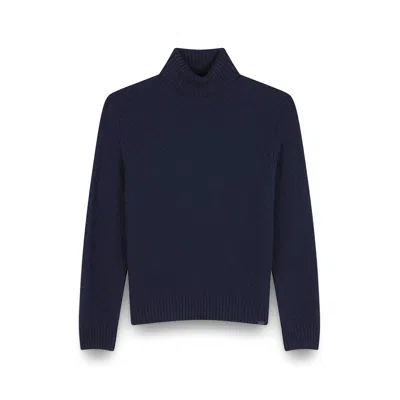 Paul & Shark Merino Wool Turtleneck Sweater In Blue
