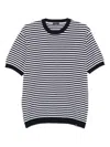 Paul & Shark Striped Short Sleeve Crew Neck Sweater