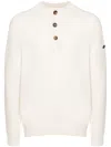 Paul & Shark Pullover Aus Chenille Mit Stehkragen In Nude