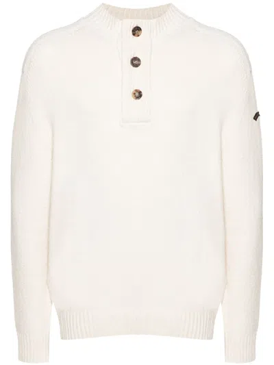 Paul & Shark Pullover Aus Chenille Mit Stehkragen In Nude