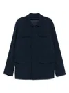 Paul & Shark Navy Blue Jacket With Concealed Fastening And Flap Pockets In Blue